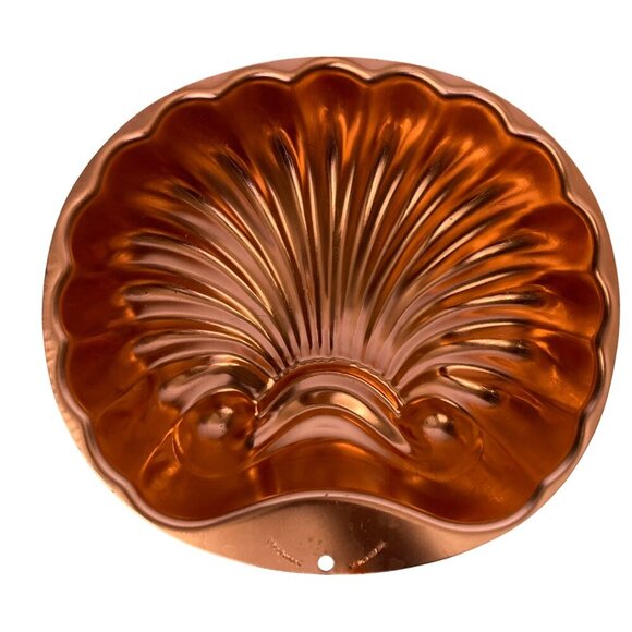 VTG Wear Ever Copper Shell Jello Mold 6 Cup 2980 Farmhouse Coastal Wall Decor - Picture 2 of 5